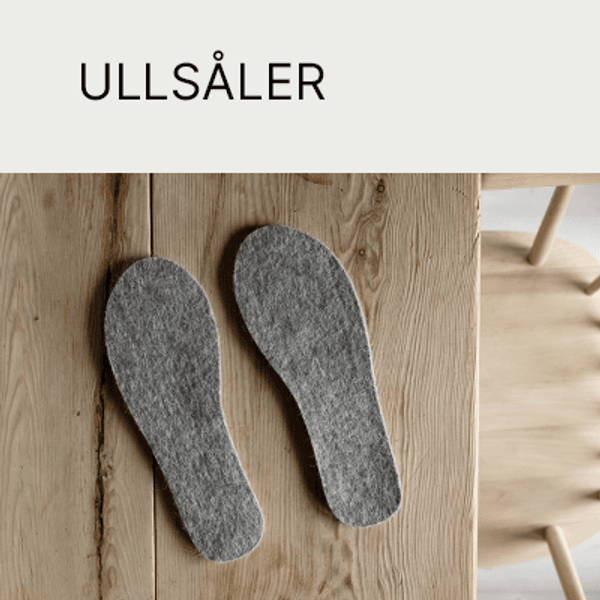 Tekst på lyseblå bakgrunn. Ikon med dråper som symboliserer den vanntette sålen. Leder til side med tøfler med sålen Liba Smart. 